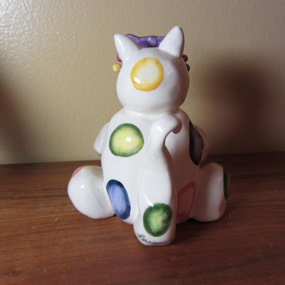 Whimsiclay by Amy Lacombe Heart Sunglasses Cat Figurine vintage 2001 (W3759) - Picture 5 of 7